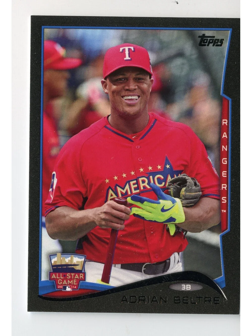 2014 Topps Update Series - All-Star Adrian Beltre #US-254 Black 29/63 Jersey #